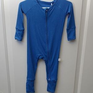 Brand New With Tag Lazy Bones Midnight Blue Ribbed Zippy 0-3 Mo Gender Neutral